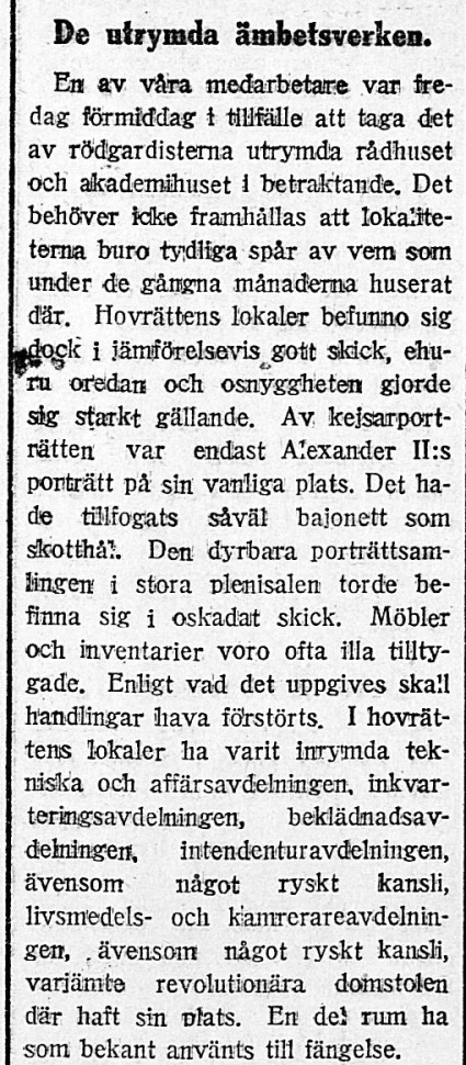 de utrymda ämbetsverken